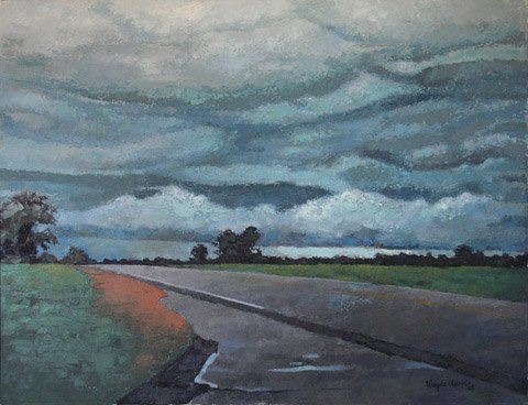 Paved Road after a Rain